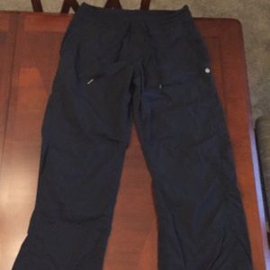 Black unlined Lululemon studio pant.